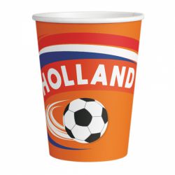 oranje papieren bekertjes Holland Voetbal EK WK - deoranjeartikelenshop