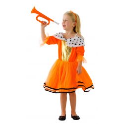 Kostuum Prinses Kids Oranje Maat S 