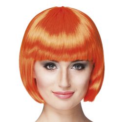 Oranje pruik model Cabaret - deoranjeartikelenshop