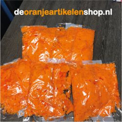 Oranje confetti zak a 100 gram 